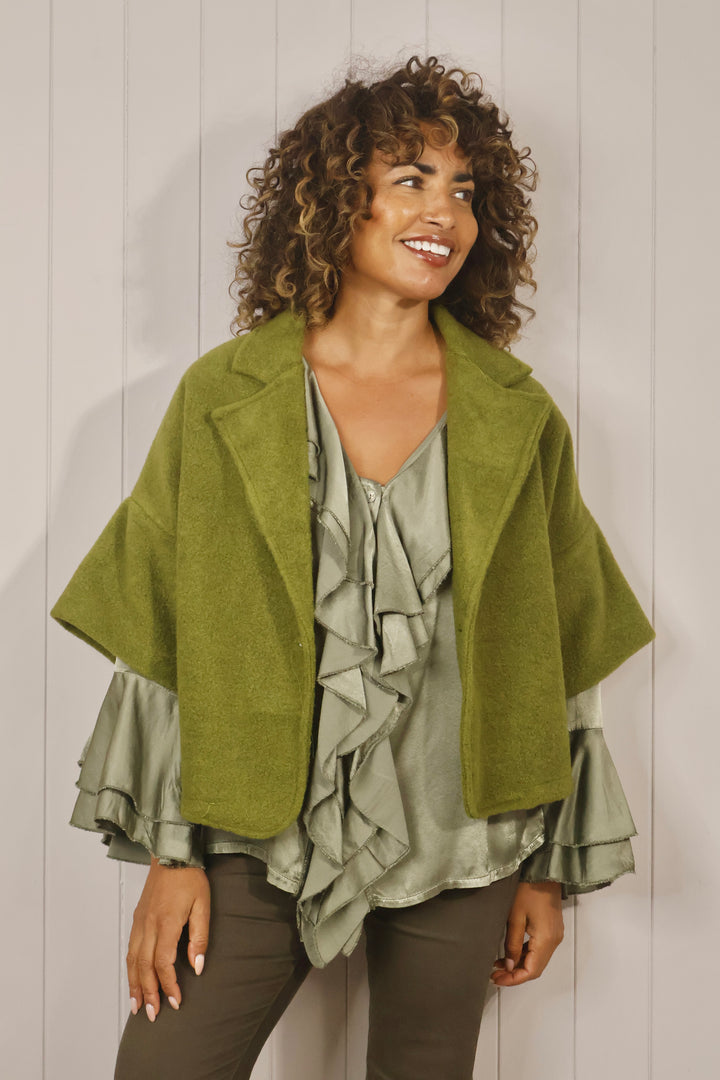 Blake Brushed Jacket Olive