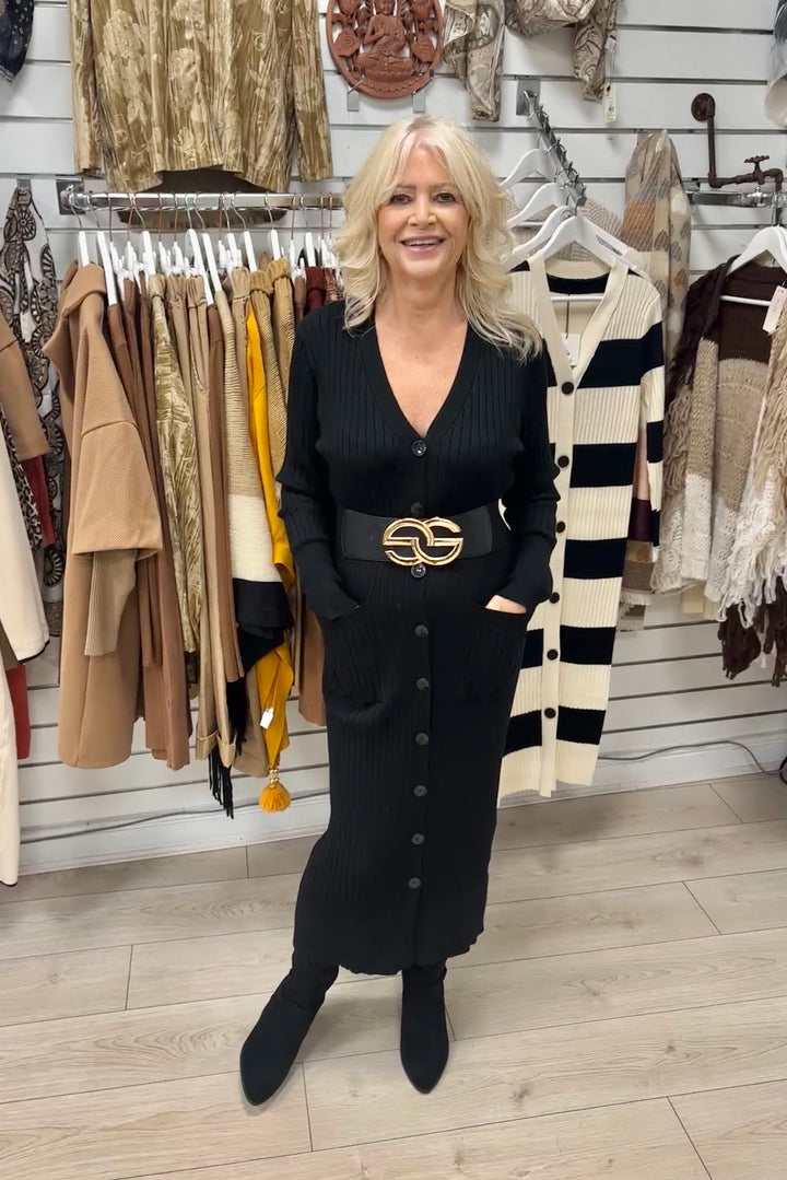 Sabrina Jumper Dress Black