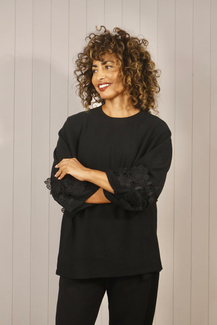 Ferrara Lace Sleeve Top