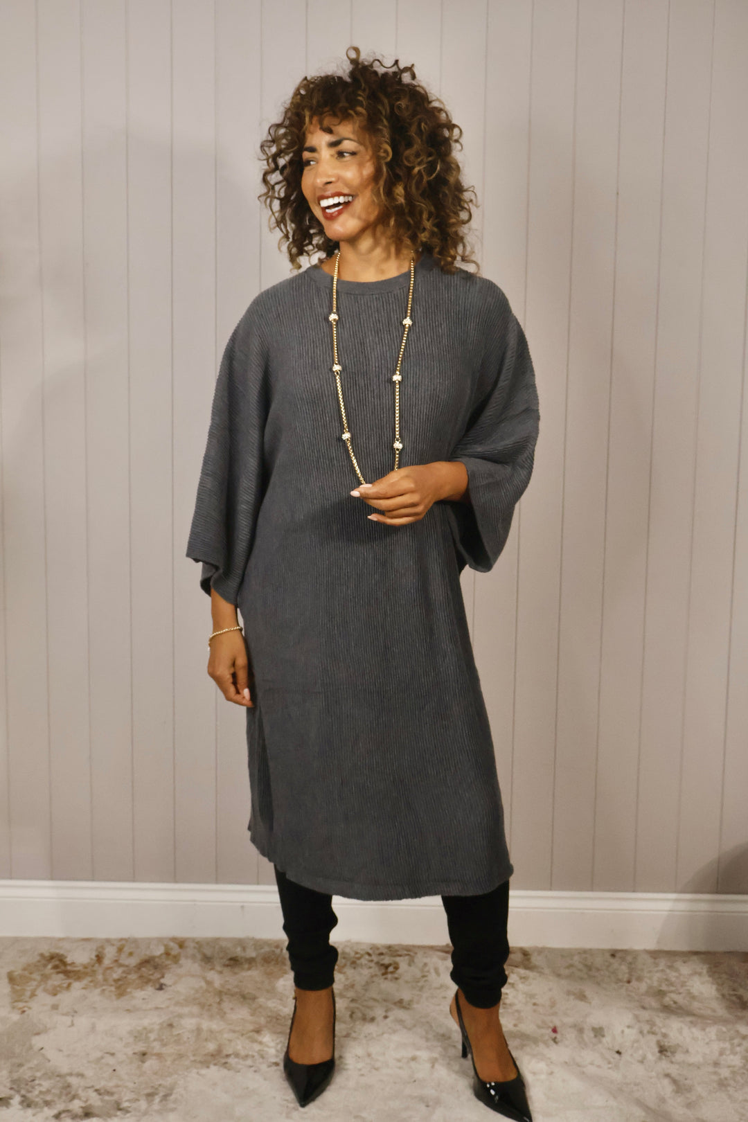 Forli Fine Ribbed Tunic Dress