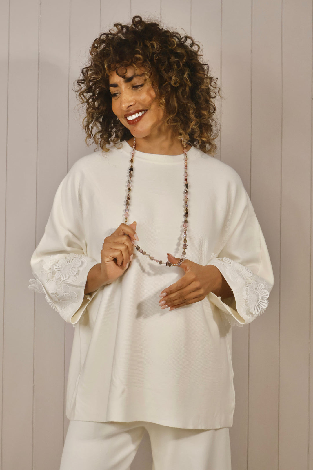 Ferrara Lace Sleeve Top