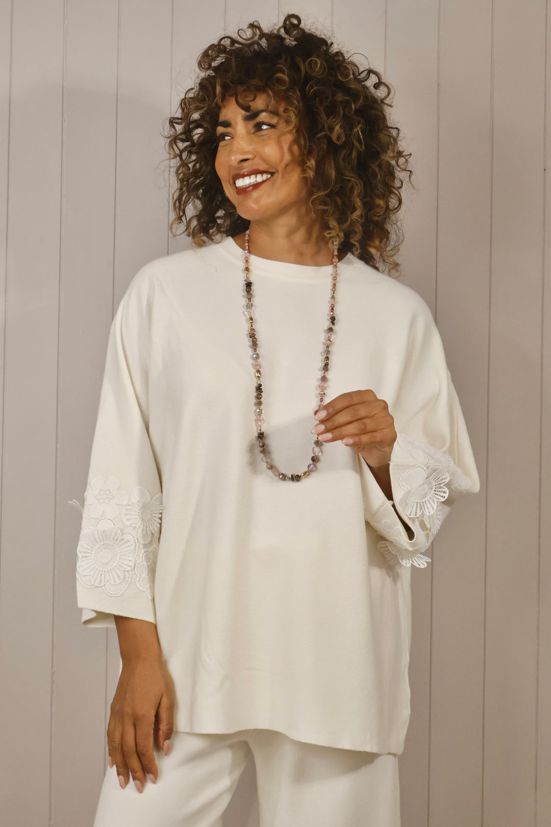 Ferrara Lace Sleeve Top