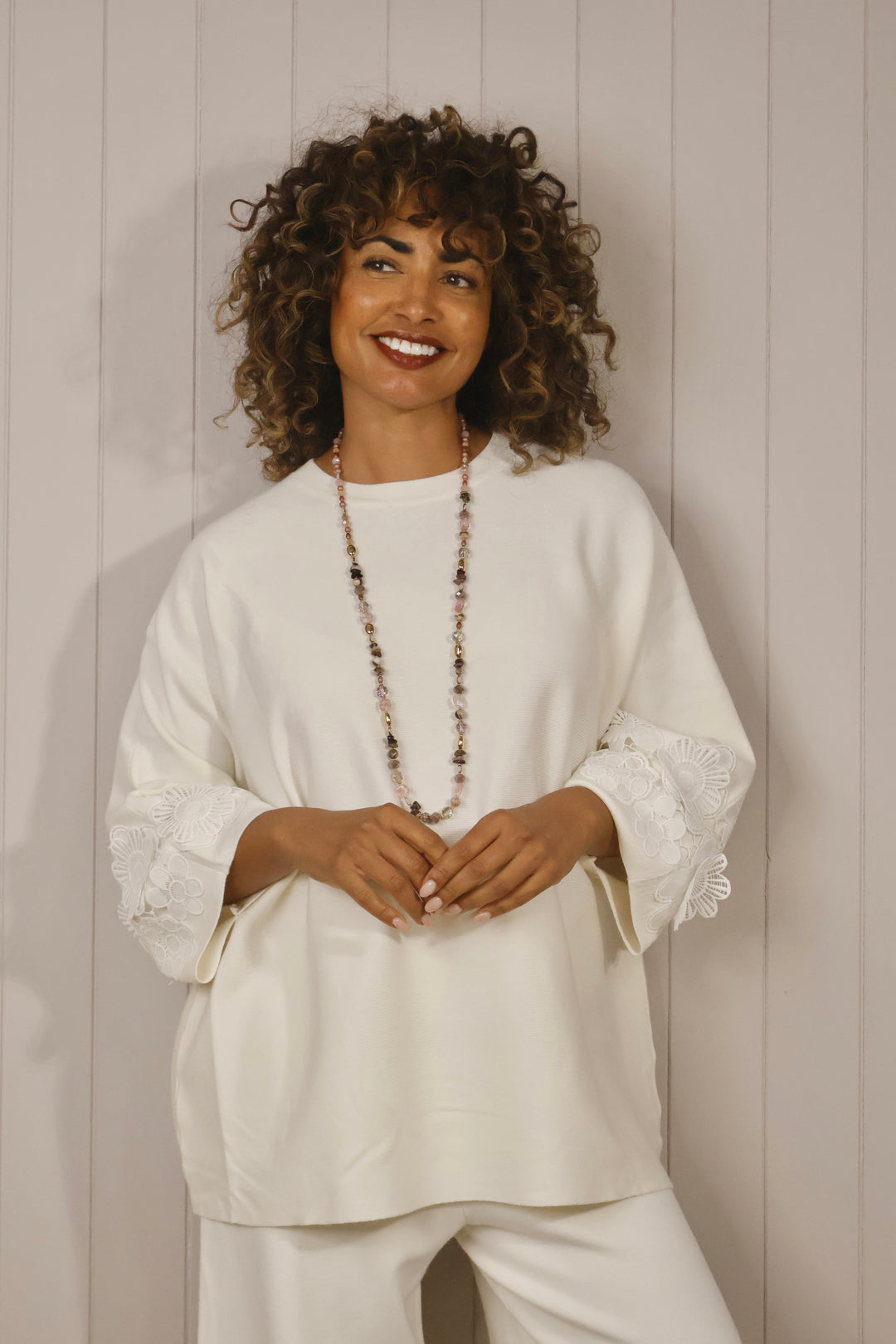 Ferrara Lace Sleeve Top