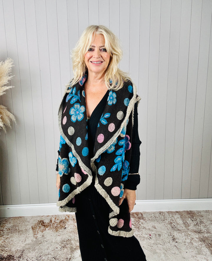 Aya Waterfall Waistcoat Chocolate