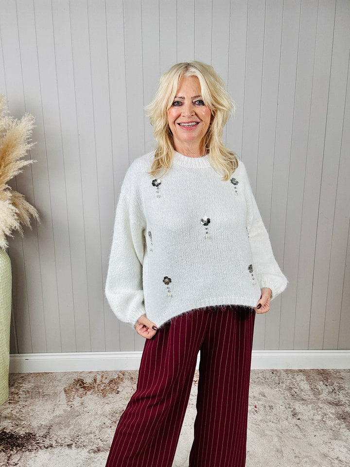 Pearly Sparkle Jumper Cream