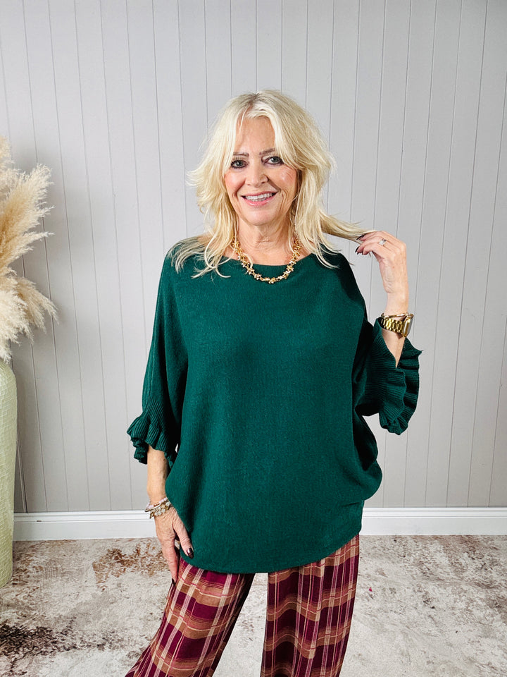 Faye Frill Jumper Green