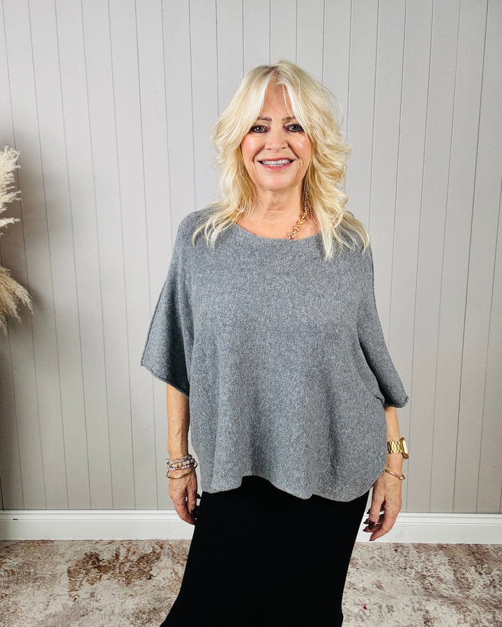 Anabelle Slouchy Top Grey