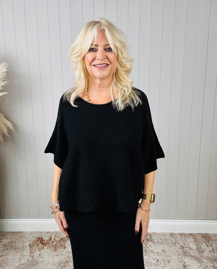 Anabelle Slouchy Top Black