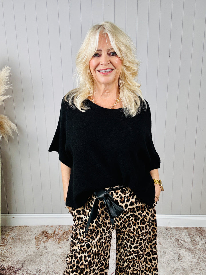 Anabelle Slouchy Top Black