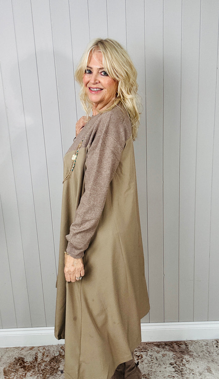Annika Asymmetric Tunic Latte