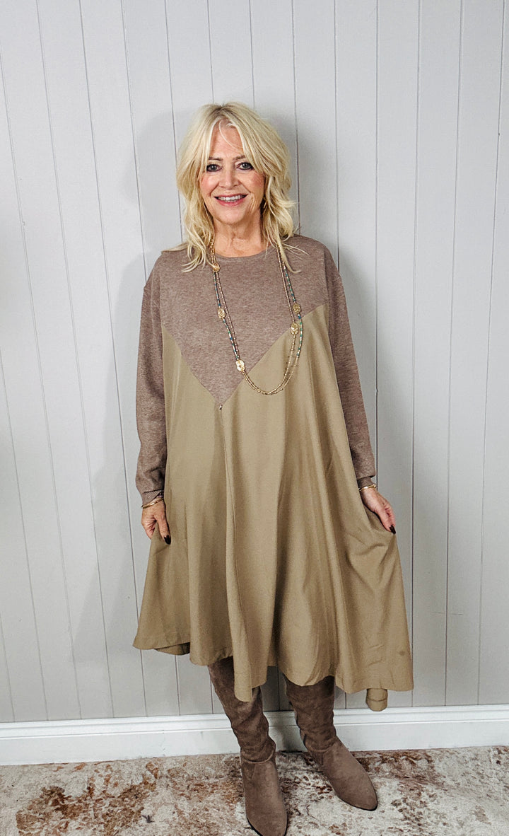 Annika Asymmetric Tunic Latte