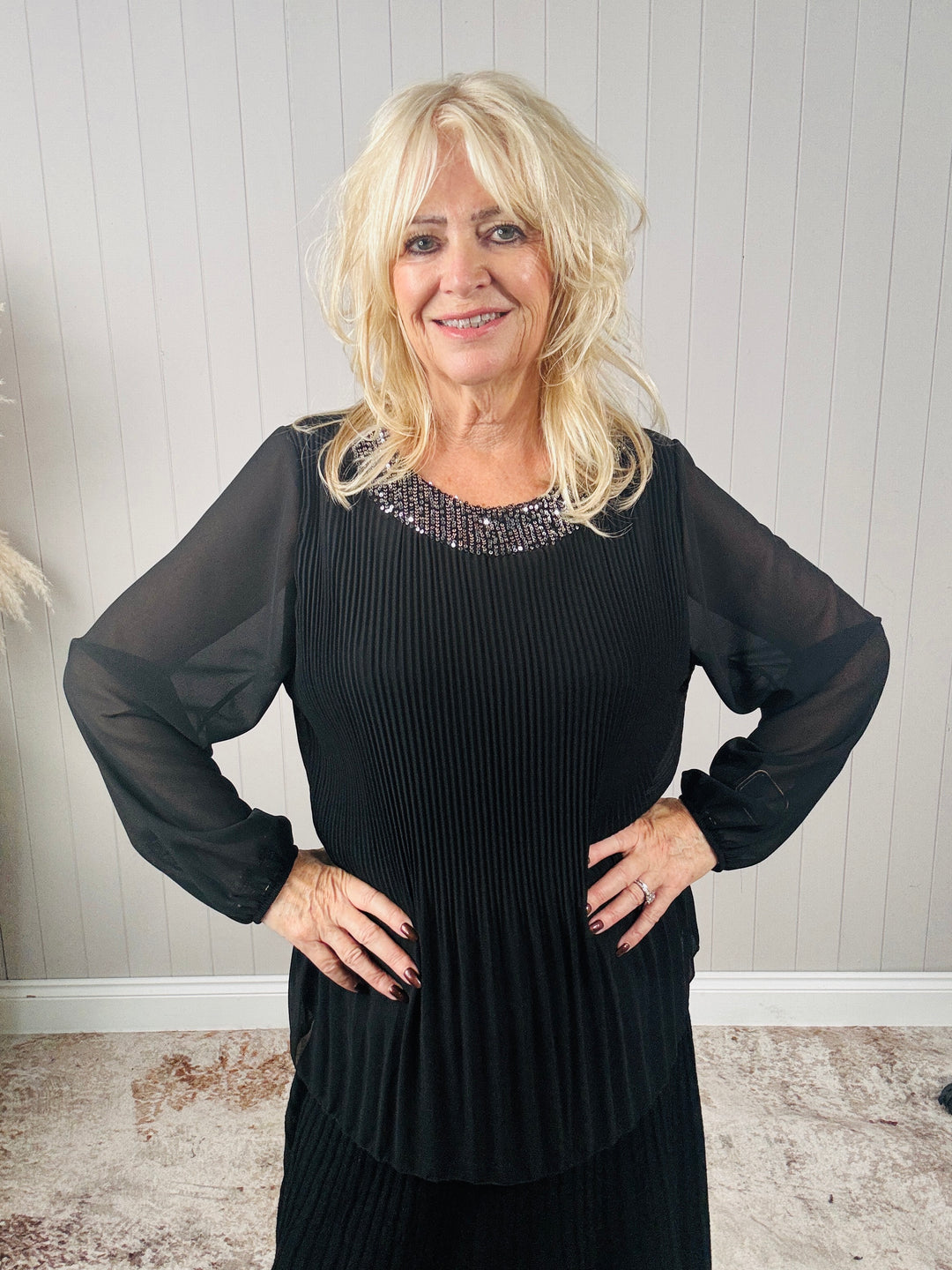 Sariyah Sequin Top Black