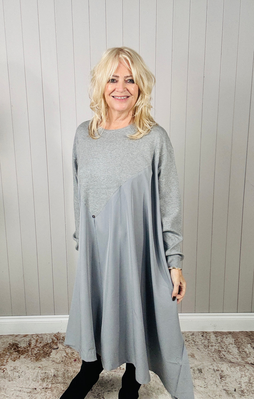 Annika Asymmetric Tunic Grey