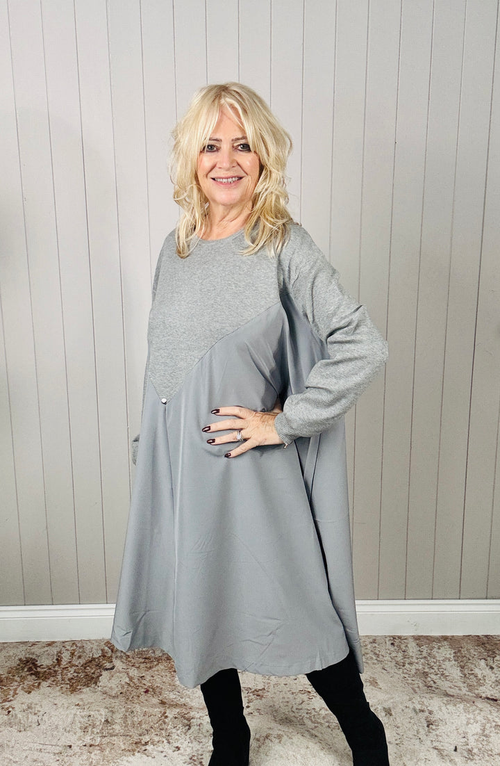 Annika Asymmetric Tunic Grey