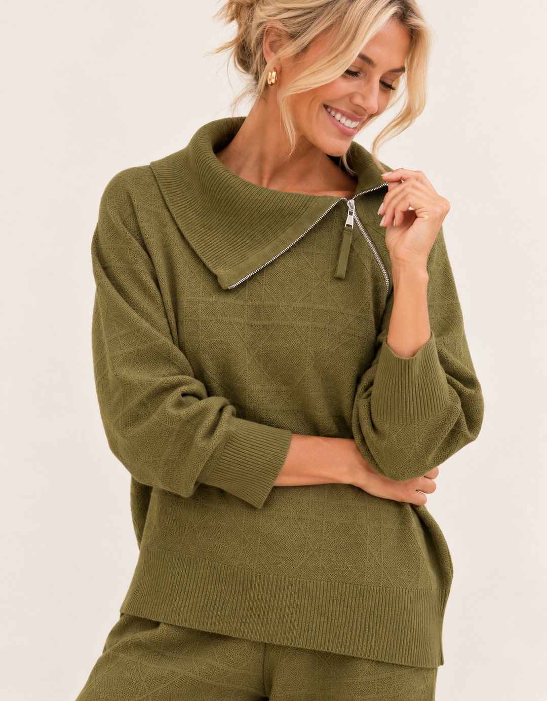 Urban Geometric Lounge Set Olive