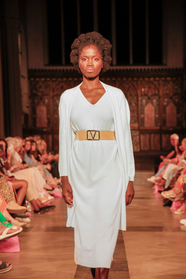 White Kiera Knit Dress