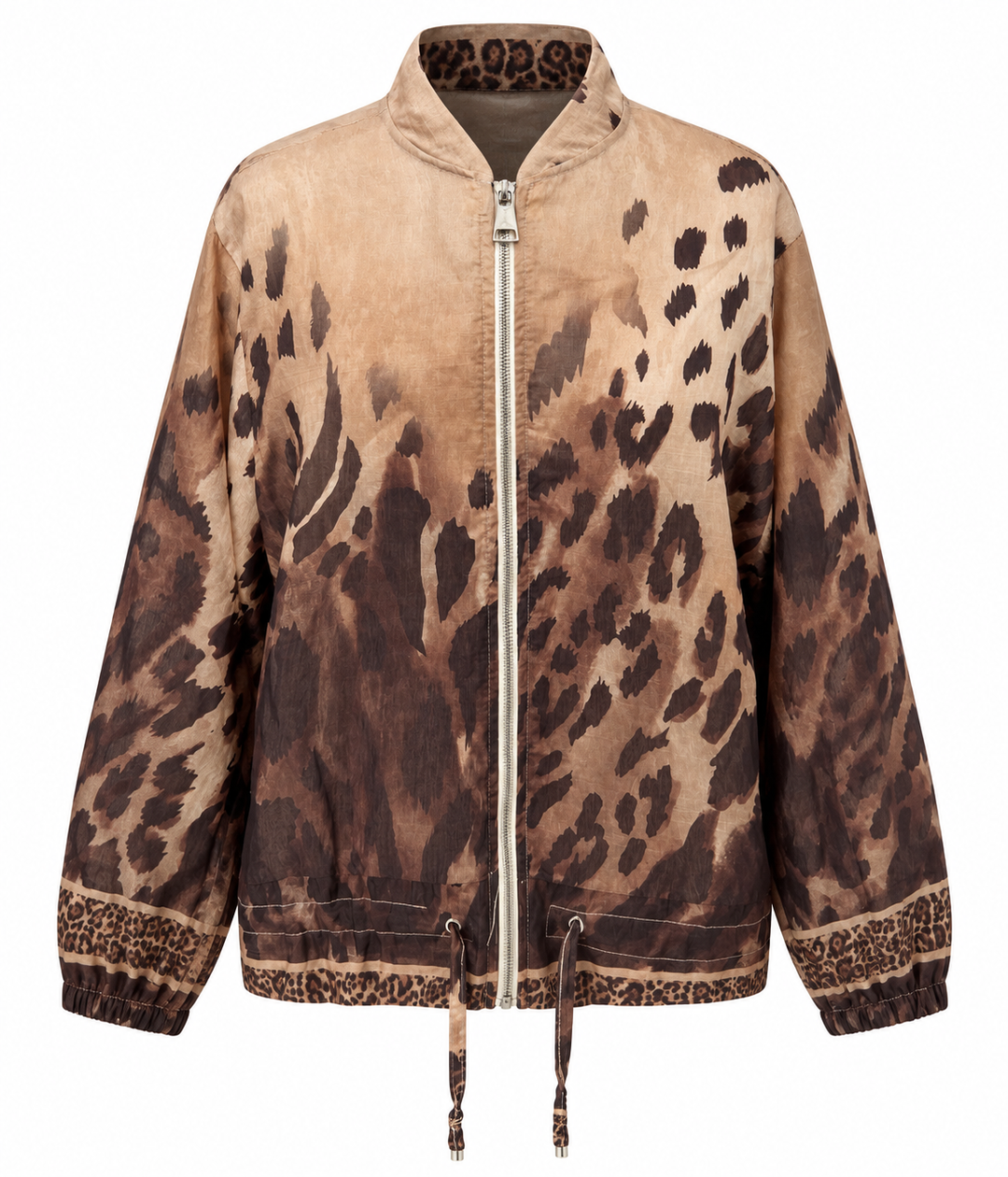 Sabrina Leopard Zip Jacket Chocolate