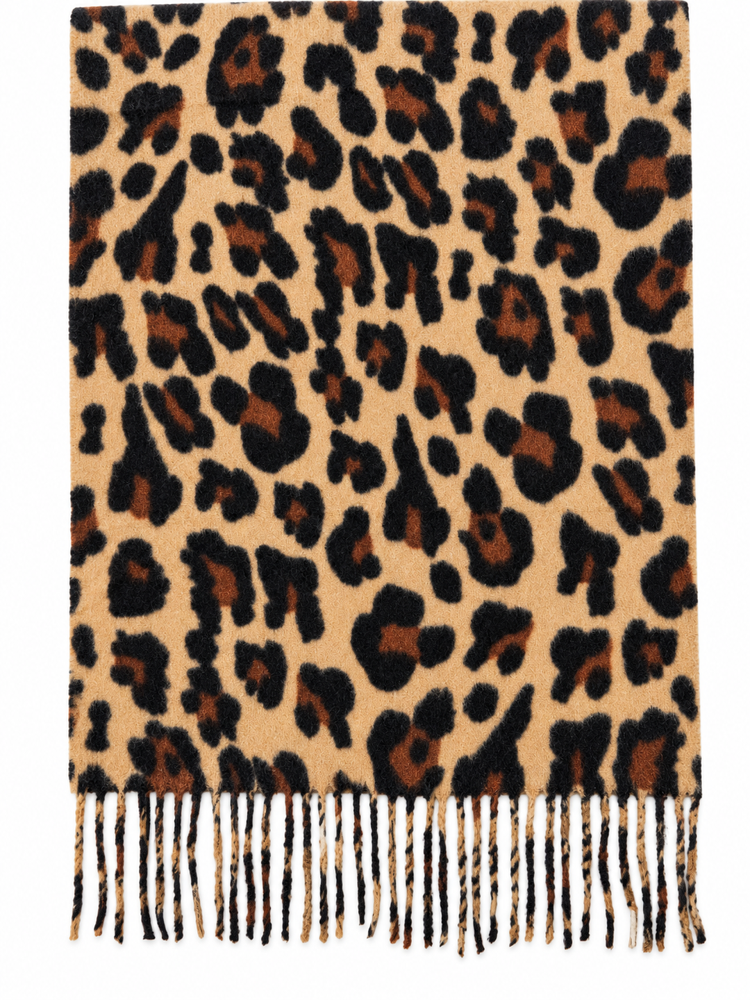 Layla Leopard Print Scarf Camel
