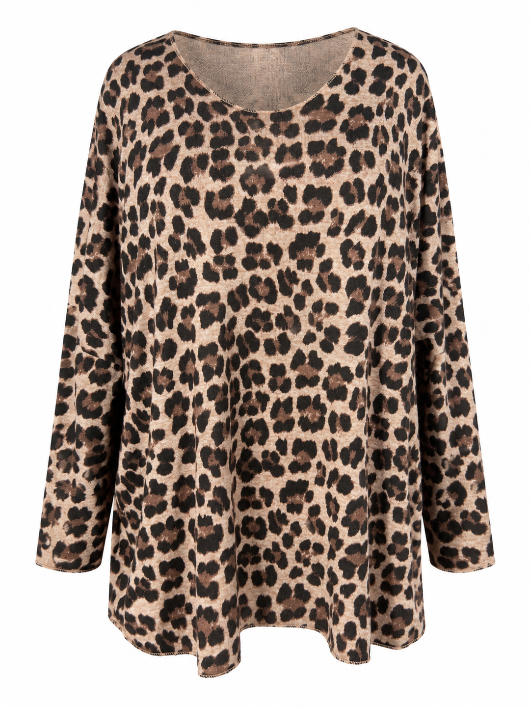 Leona Leopard Top Camel
