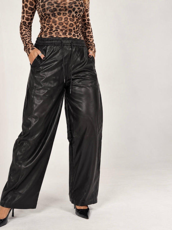 Knoxlee Pleather Trousers Black