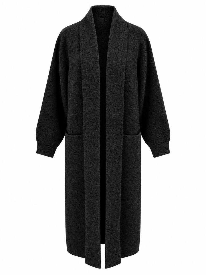 Stephanie Longline Cardigan Black