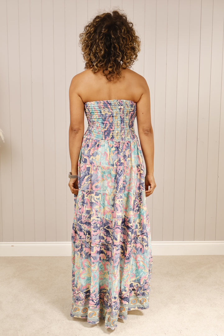 Halsey High Low Maxi Dress Aqua