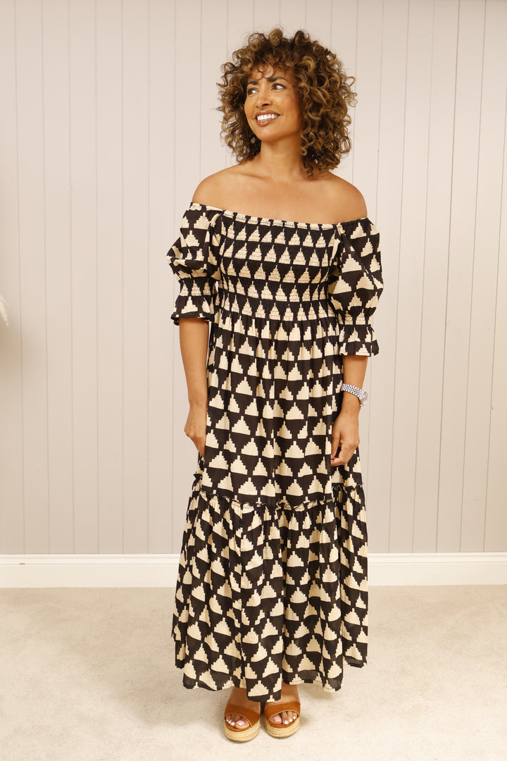 Savannah Shirred Maxi Dress