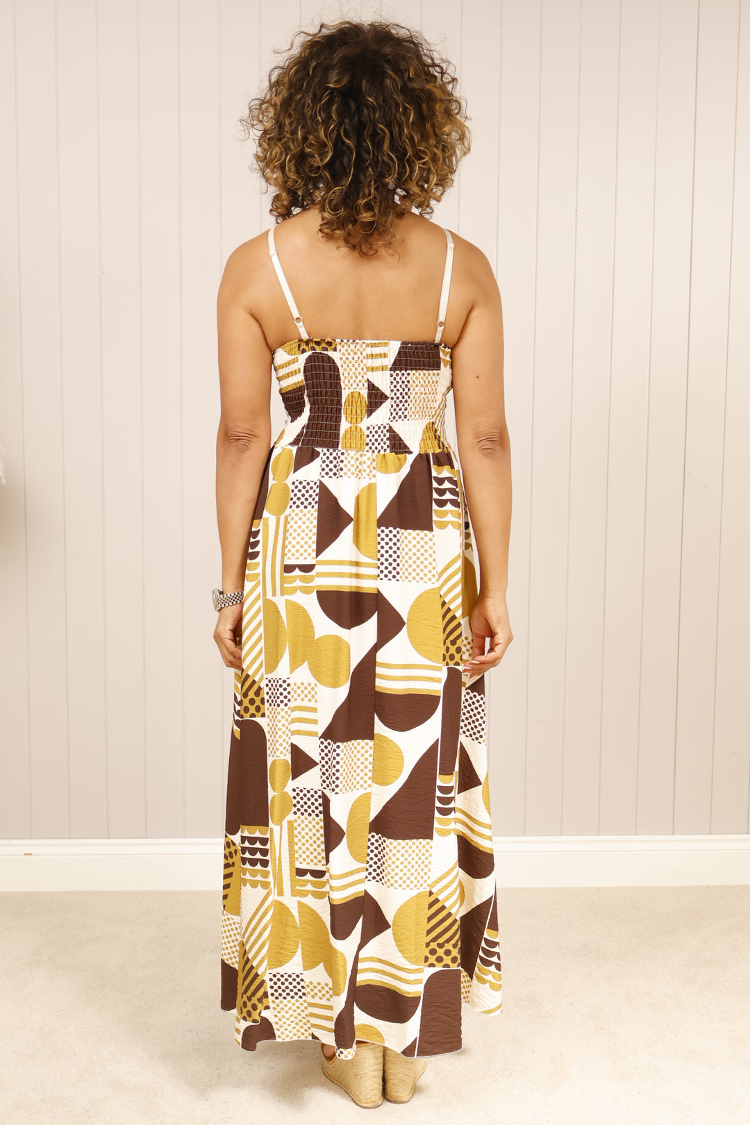 Azaria Abstract Dress Lime