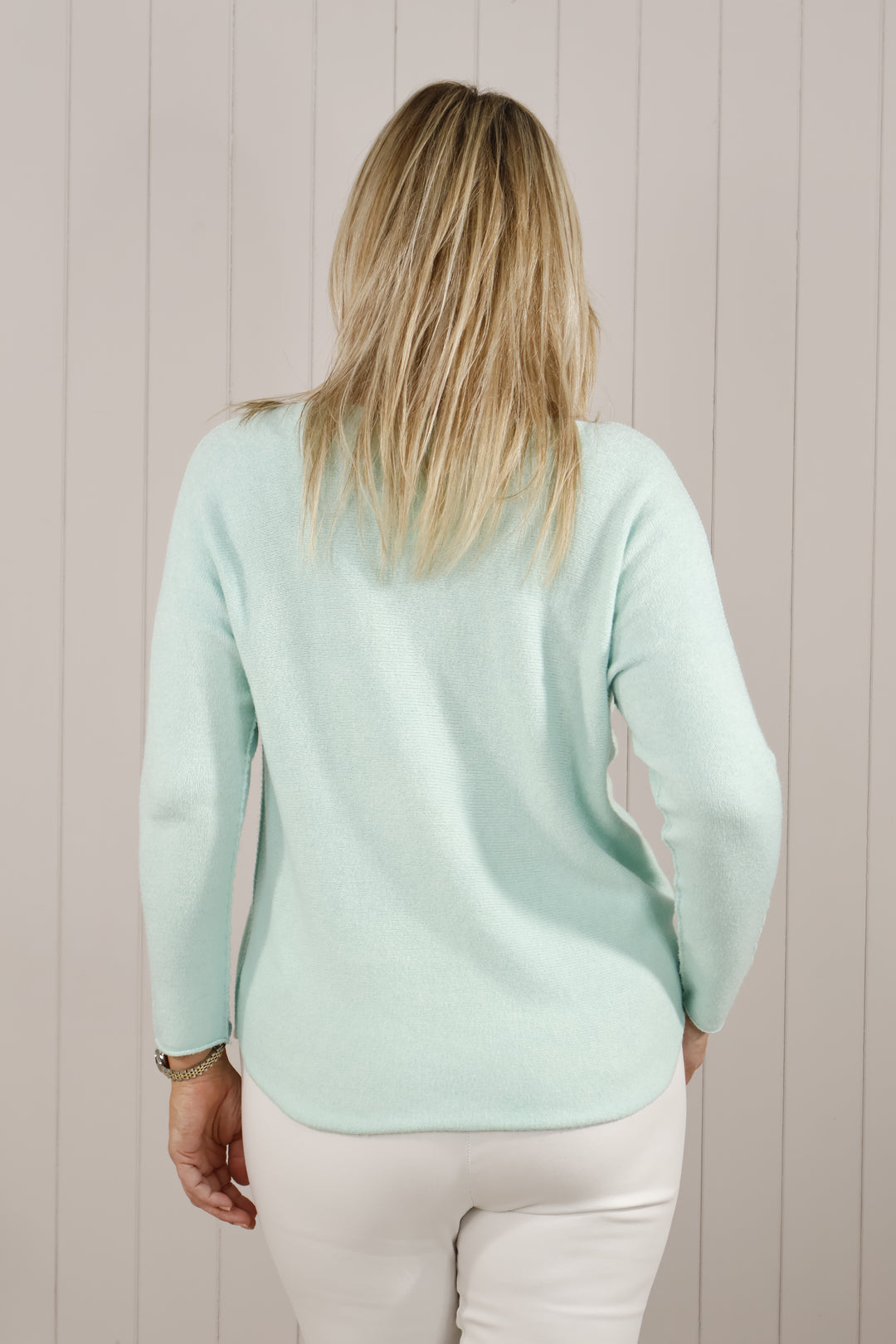 Anabelle V Neck Jumper Mint
