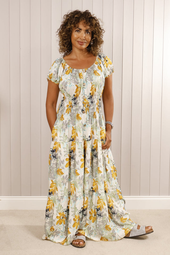 Dakota Tropical Dress Green