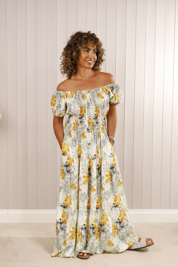 Dakota Tropical Dress Green