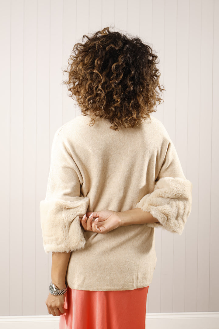 Isabelle Cowl Luxe Jumper Beige