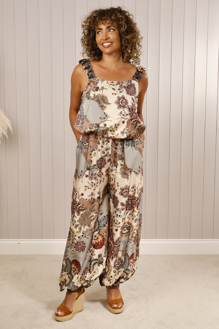 Amiko Oriental Co-Ord Beige