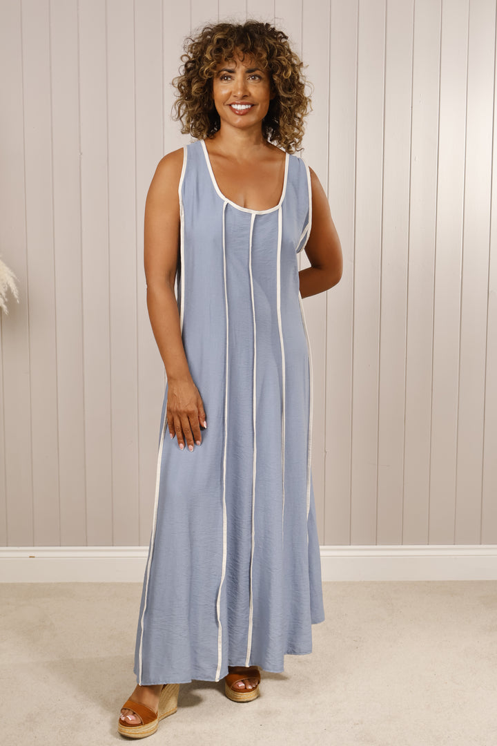 Charlie Panel Dress Blue