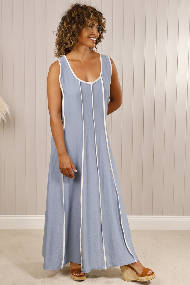 Charlie Panel Dress Blue