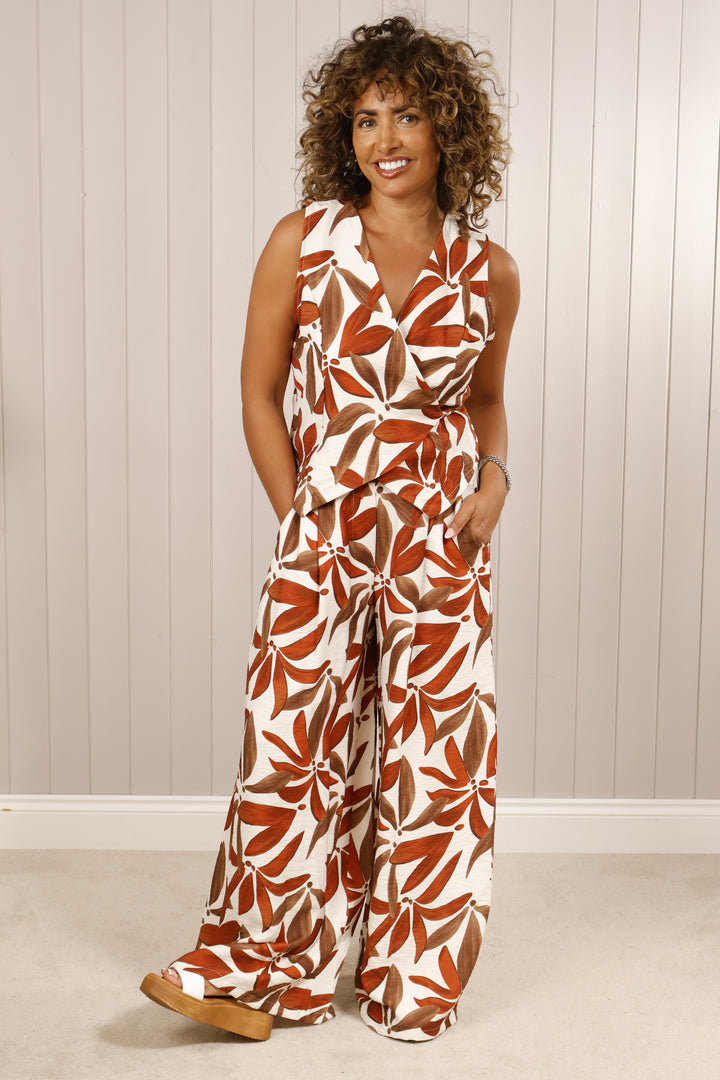 Lena Floral Co-Ord Rust