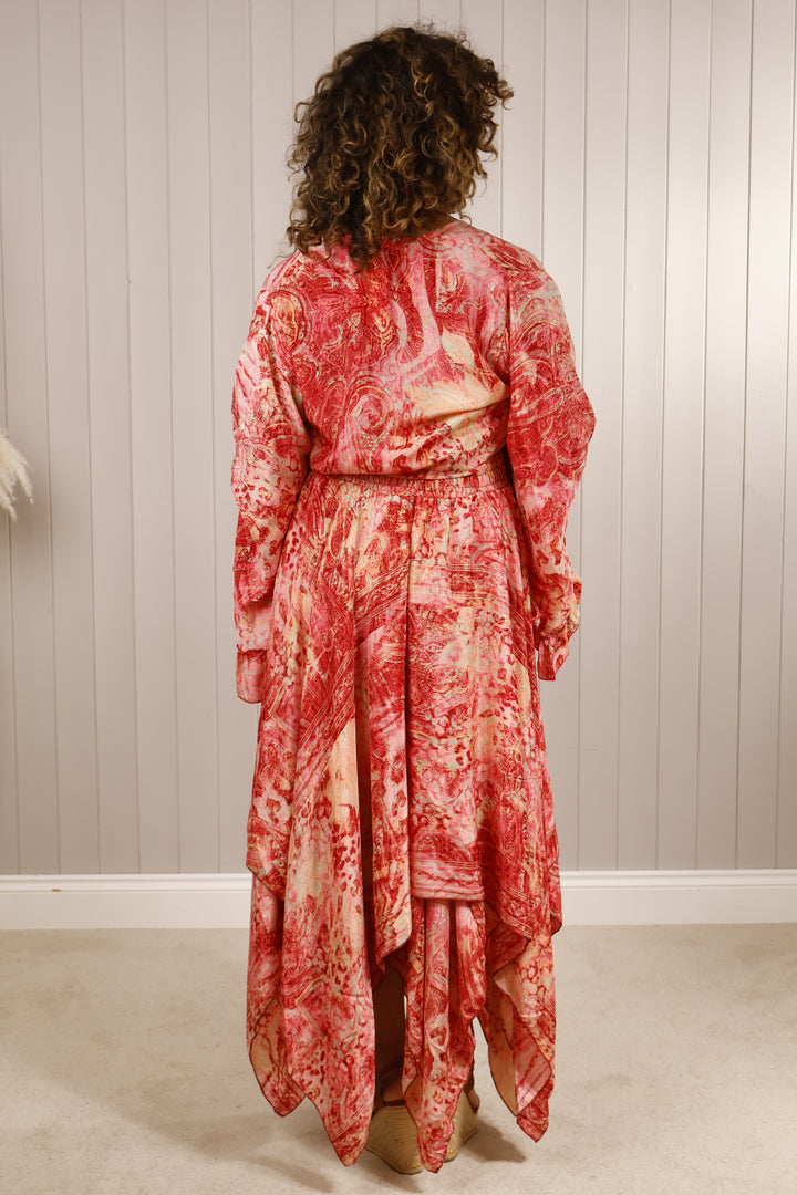 Lailah Luxe Shrug Strawberry