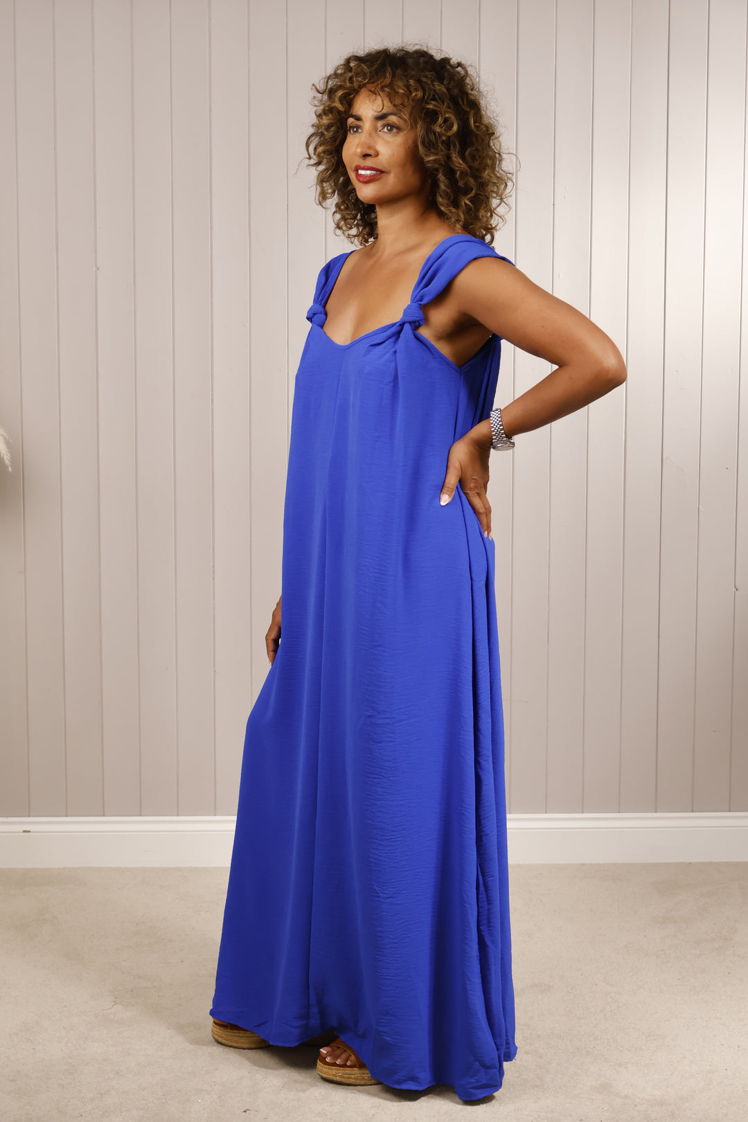 Kira Knot Dress Royal Blue
