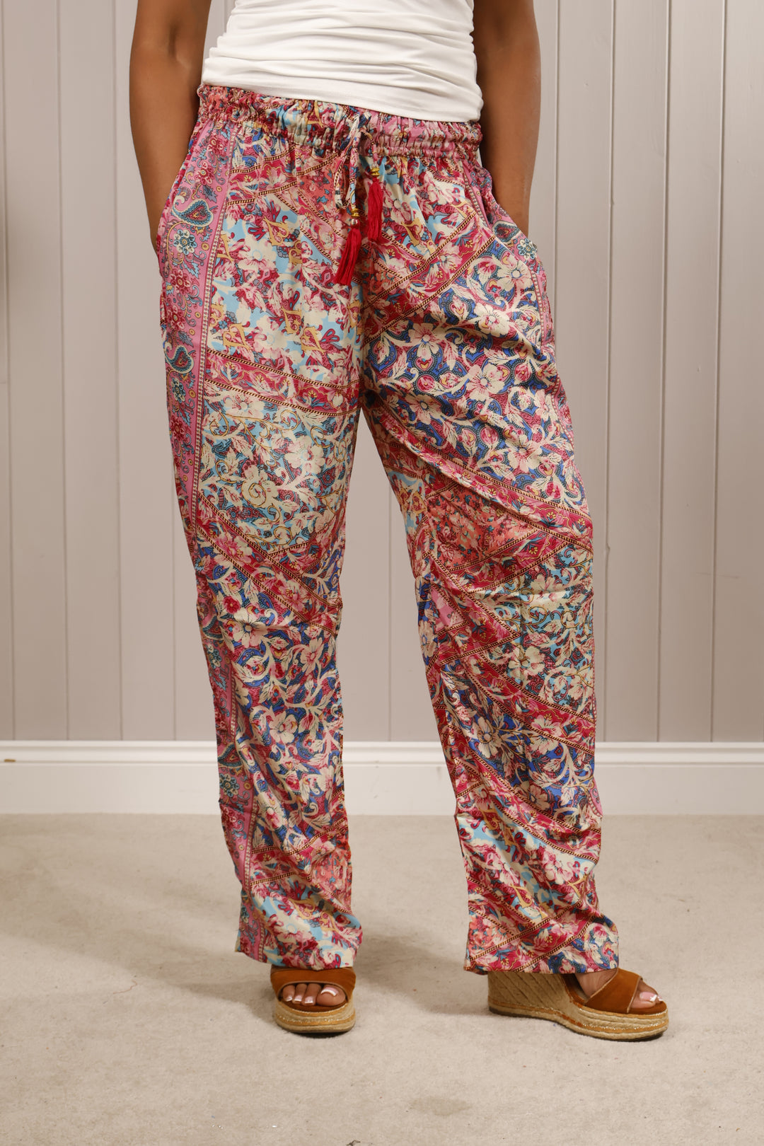 Yara Luxe Trousers Strawberry
