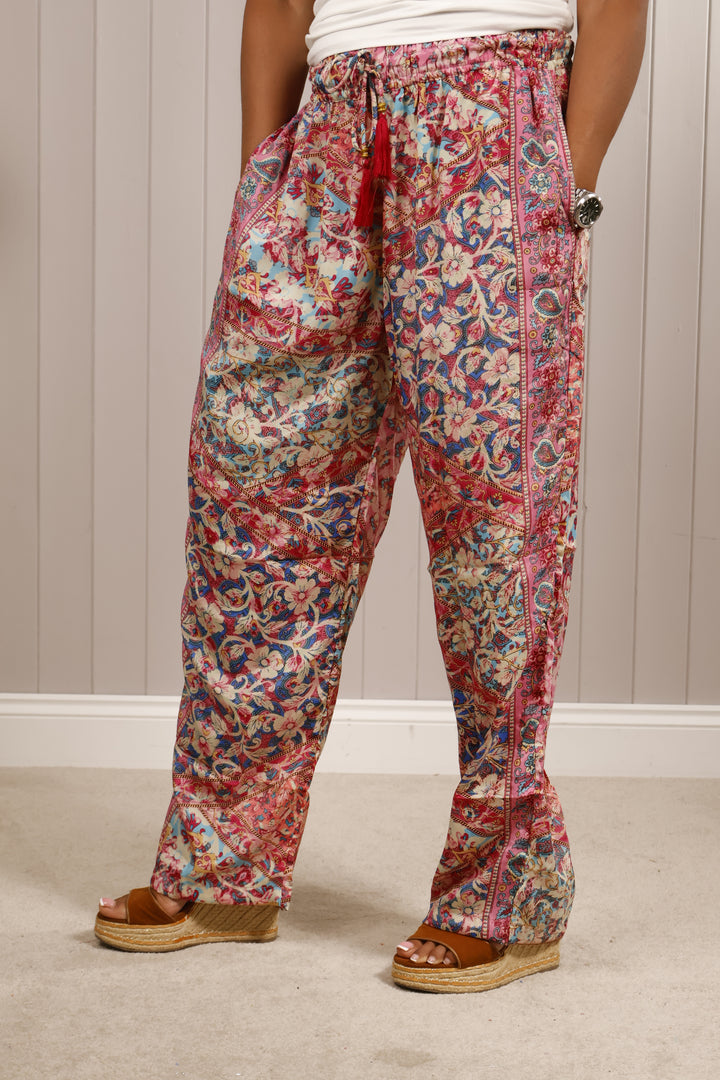 Yara Luxe Trousers Strawberry