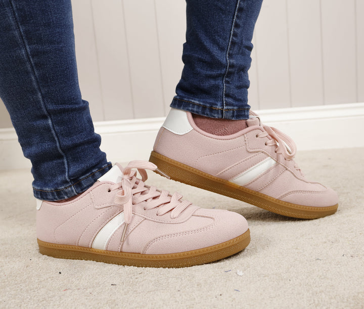 Vespa stripe Trainers Pink/White