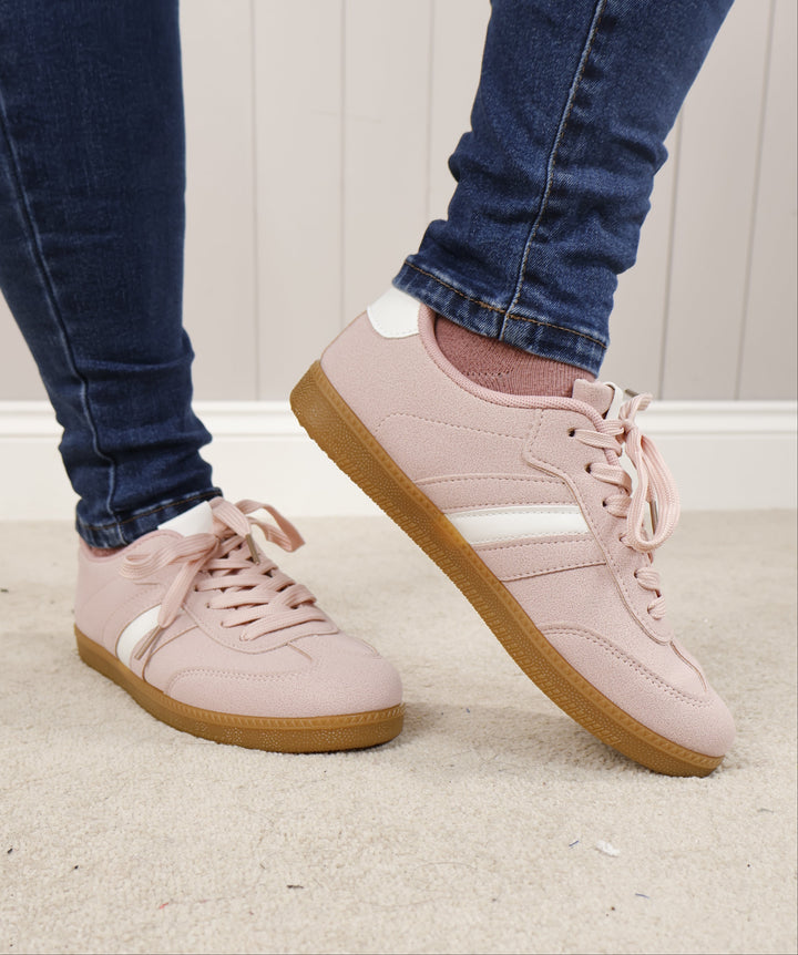 Vespa stripe Trainers Pink/White