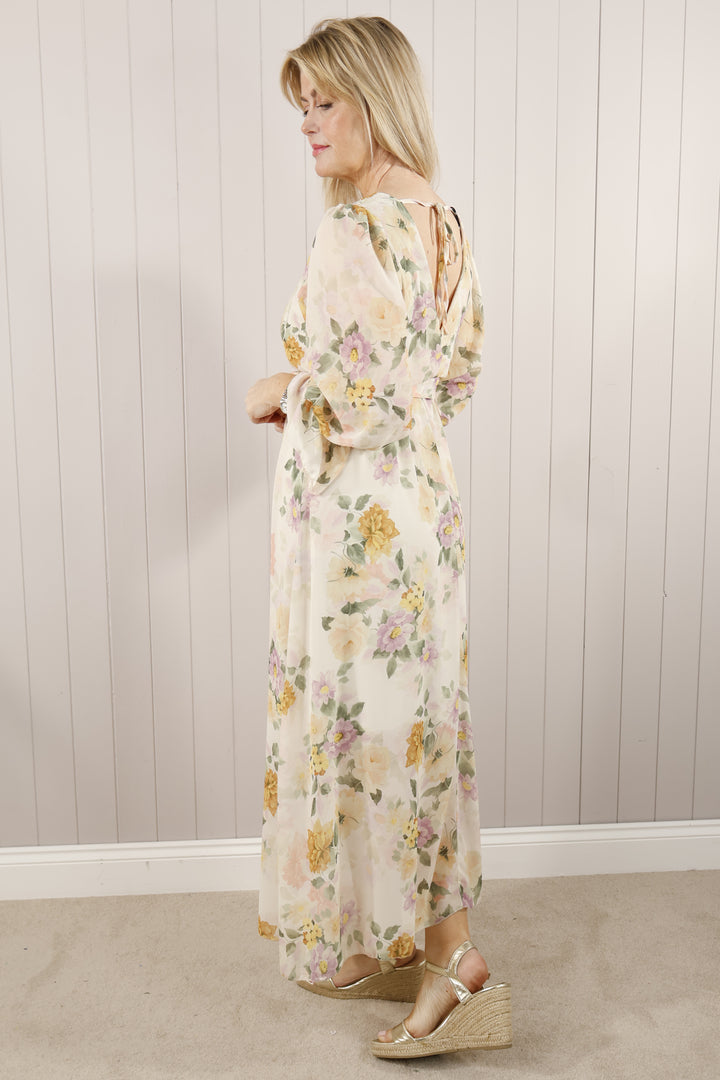 Flora Dress Vintage Cream