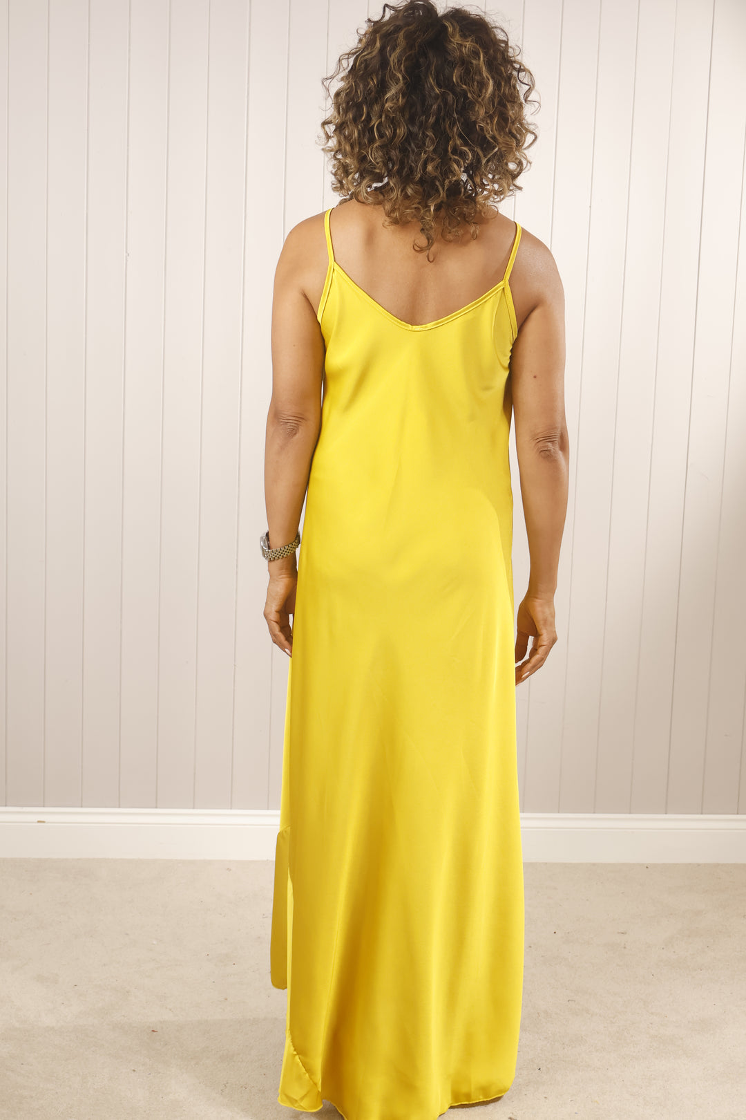 Florentine Feather Dress Ochre