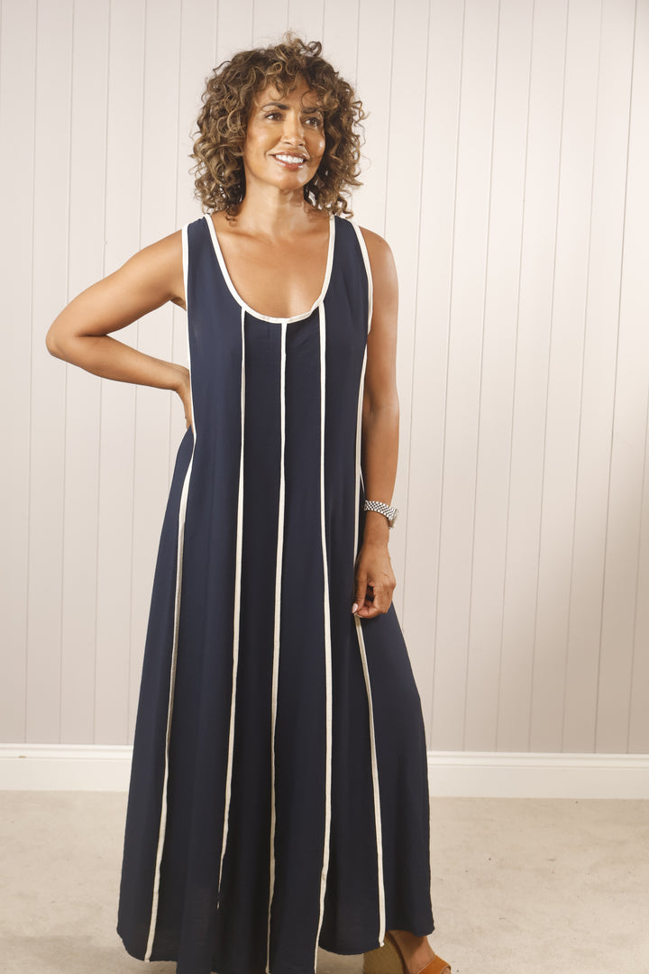 Charlie Panel Dress Navy
