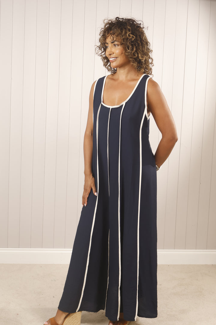 Charlie Panel Dress Navy