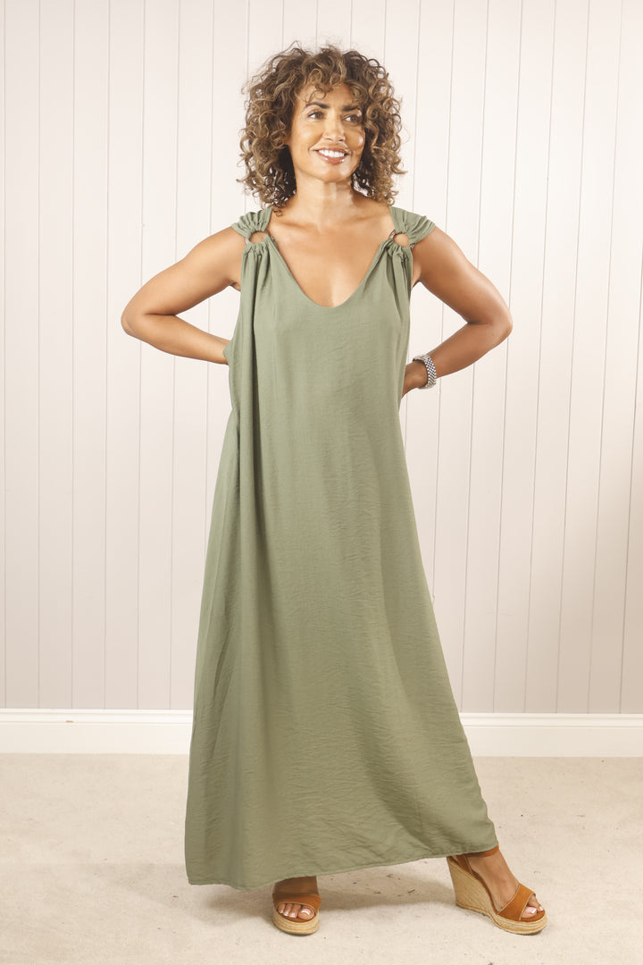 Bailey Loop Dress Khaki