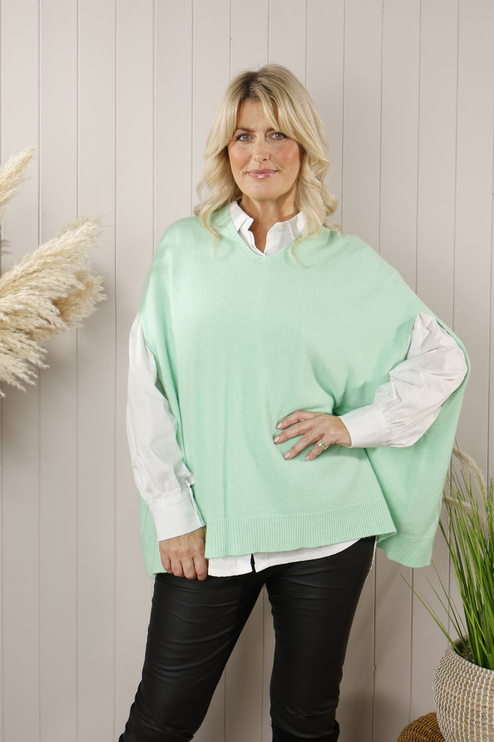 Keely Poncho Top Mint