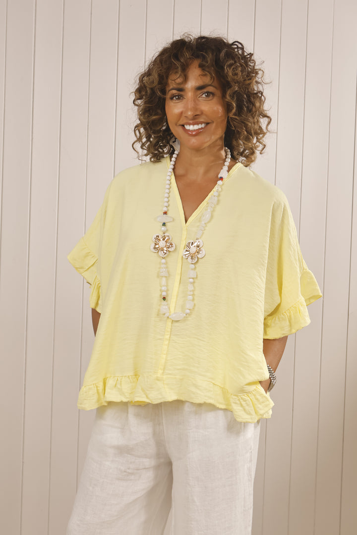 Fiora Frill Top Lemon