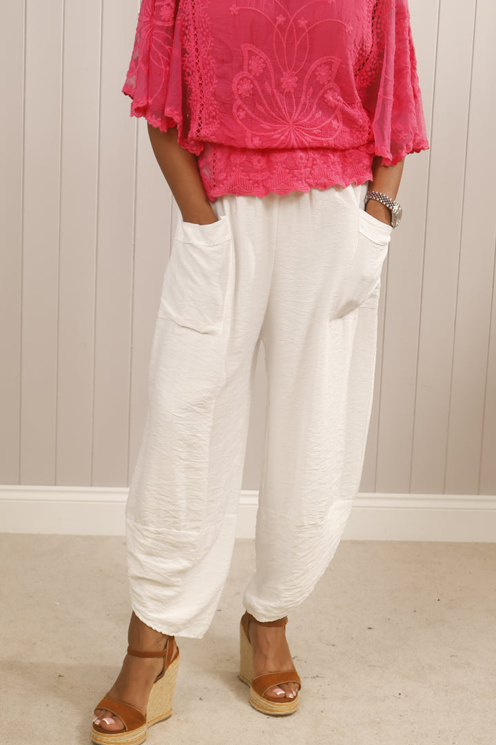 Tahlia Tulip Trousers White